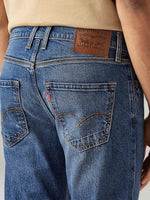 Levi's 513 Blue Slim Straight Fit Mid Rise Jeans