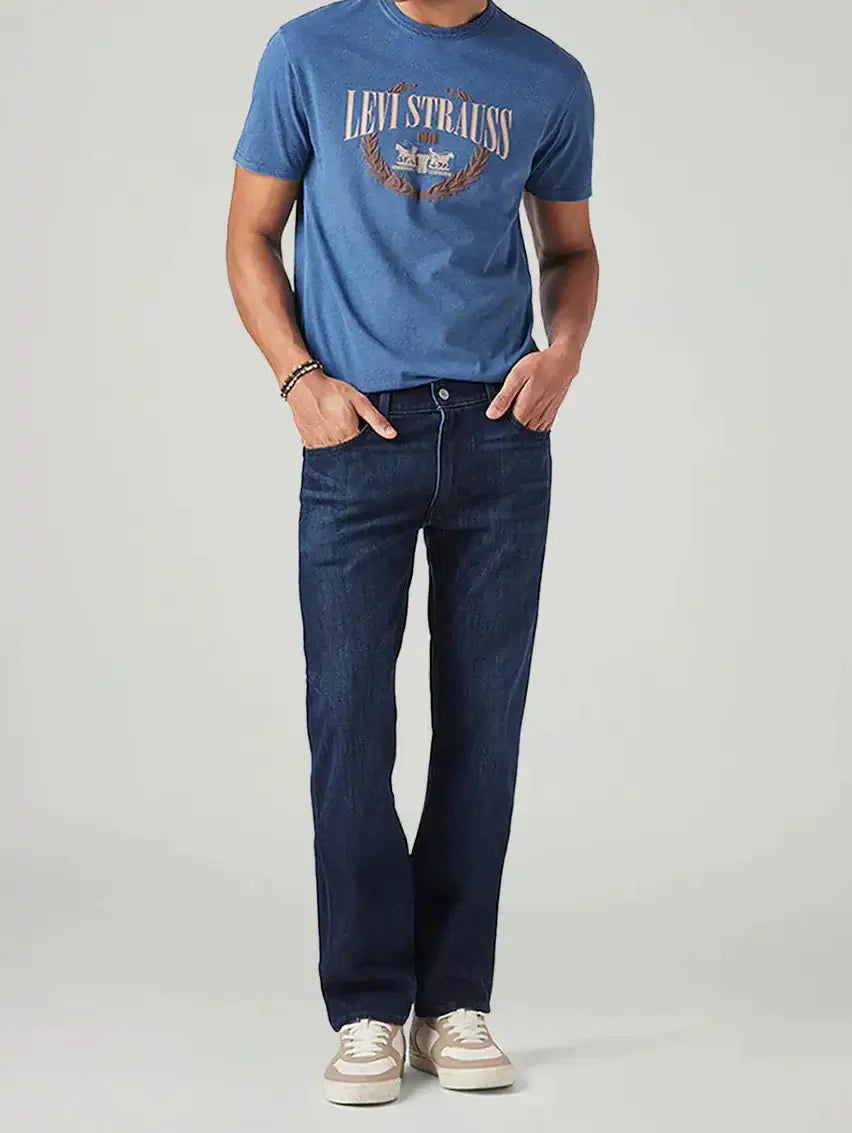 Levi's 513 Dark Blue Slim Straight Fit Mid Rise Jeans