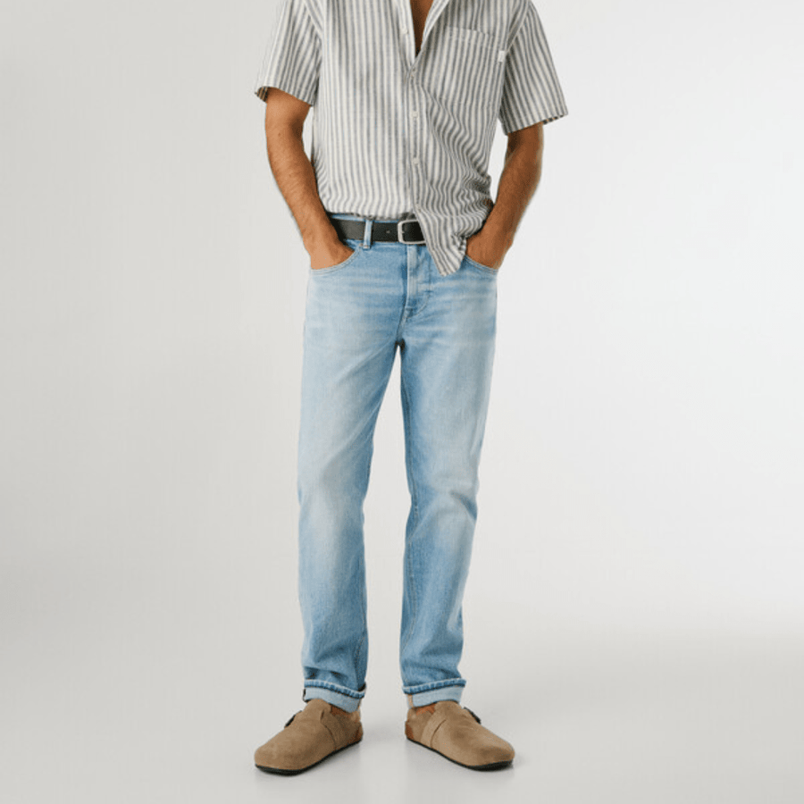 pepejeans fit mid-rise jeans - hatch