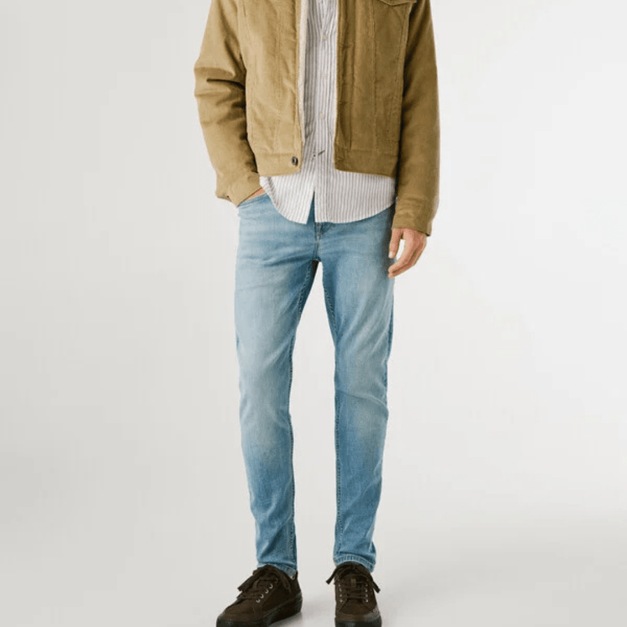 pepejeans skinny fit mid-rise jeans - finsbury