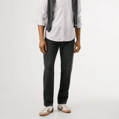 pepejeans straight fit mid-rise jeans - byron